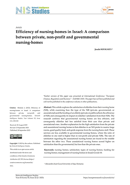 Volume XI, Network Intelligence Studies